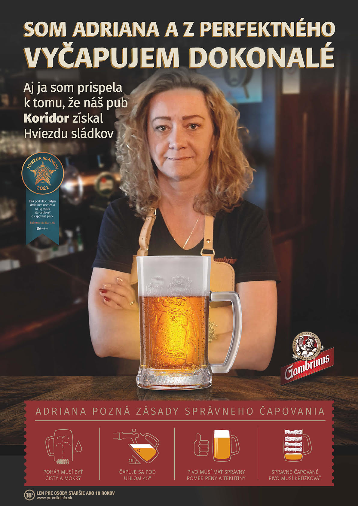 Plagát Hviezda sládkov – výčapníčka Adriana z Koridor Pub